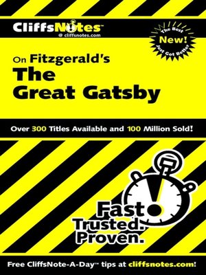 cover image of CliffsNotes on Fitzgerald's The Great Gatsby